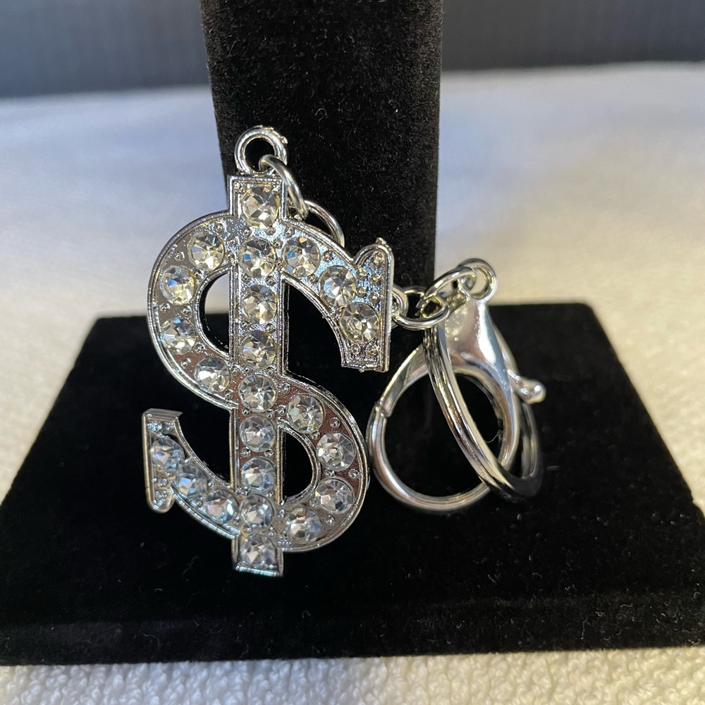 Pocketbook Charm and Keychain. Dollar sign $